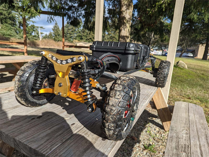 All-terrain electric skateboards can be used on a wide variety of surfaces including dirt, gravel, and grass