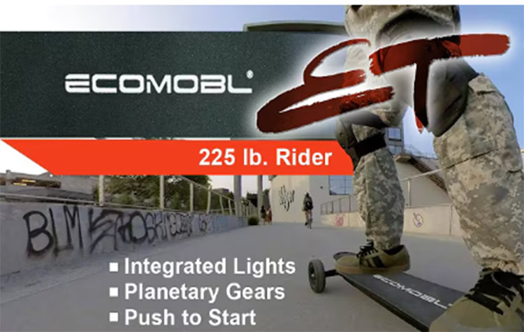 electric skateboard with remote ecomobl et